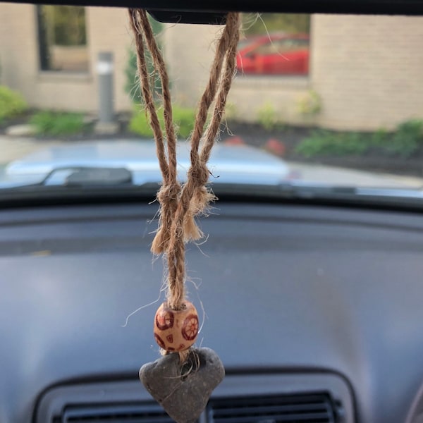 Hag, Witch, Faerie, Fairy Stone Rearview mirror protection hanger
