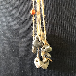 Hag, Witch, Faerie, Fairy Stone Protection Hanger, Wind chime, Good Luck charm