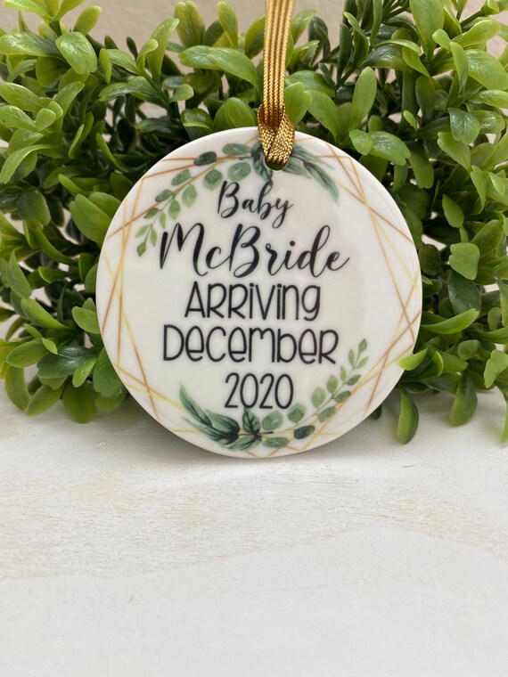christmas ornament baby announcement