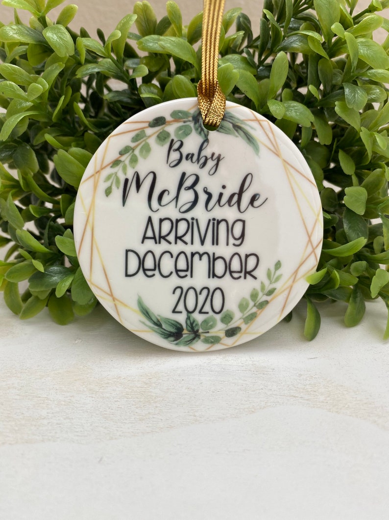 Personalized Baby Announcement Christmas Ornament Pregnancy Etsy