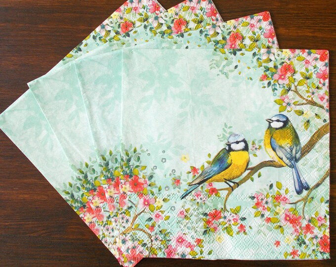 Paper napkins Decoupage paper Rice Paper by PaperNapkinsStore