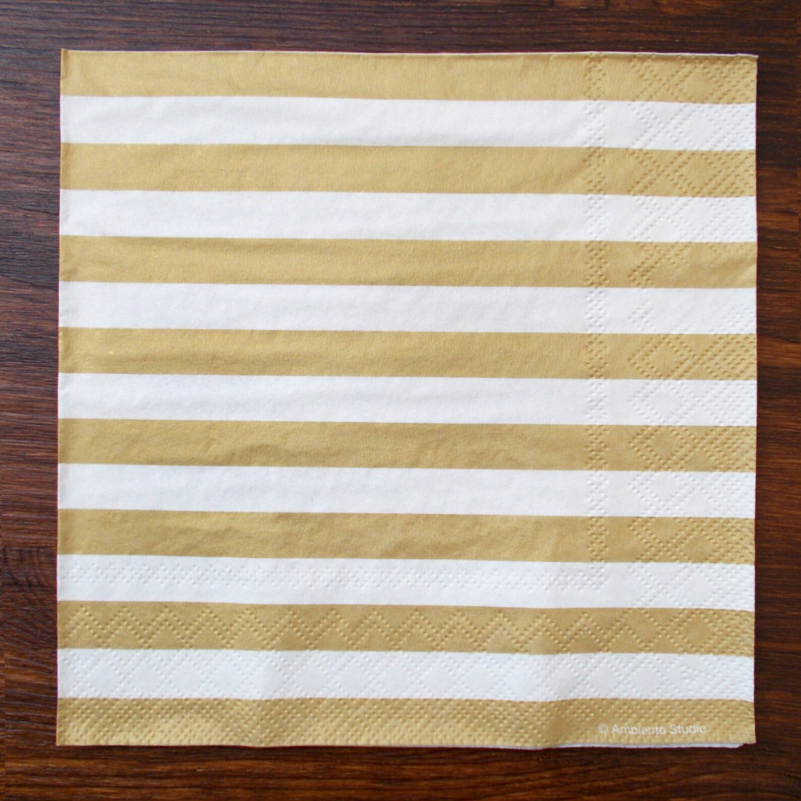 Set 4 striped paper napkins size 33cm x 33cm for Decoupage Etsy