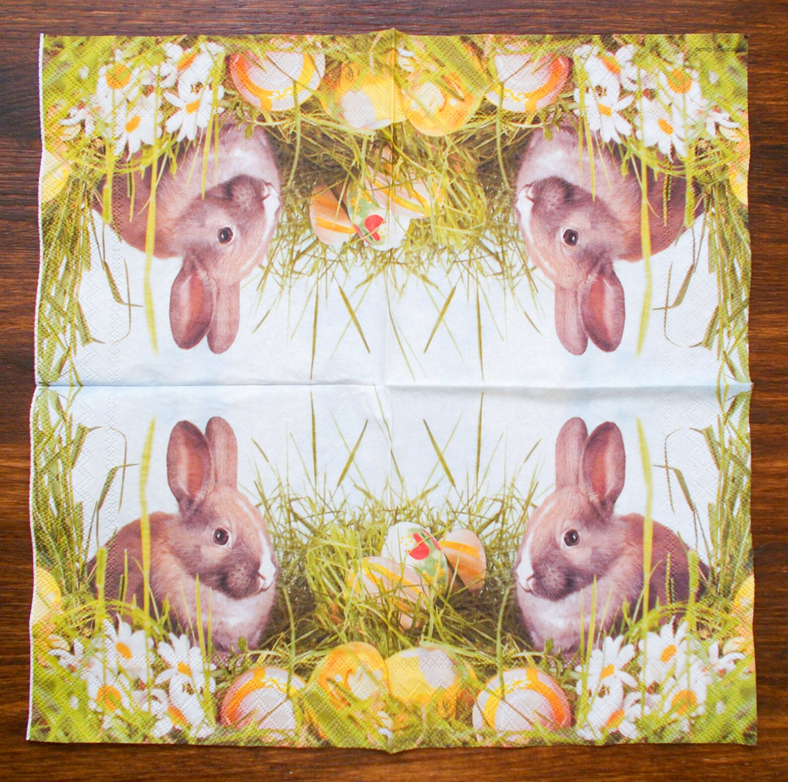 Set 4 Easter paper napkins size 33cm x 33cm for Decoupage Etsy