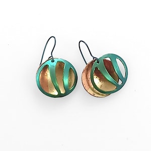 Openwork titanium earrings