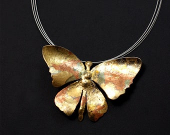 Gold-plated titanium butterfly