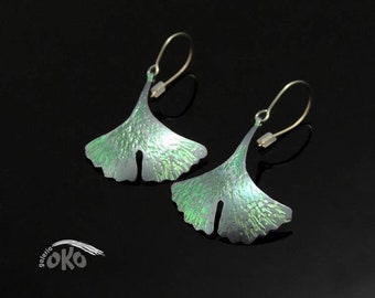 Boucles d'oreilles en titane/Ginkgo biloba