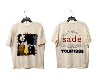 Retro Sade Tour 1993 Chemise double face, Album Love Deluxe, Concert Diamond Singer Tour, T-shirt unisexe Sweat à capuche