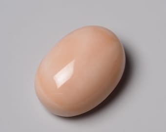 Very Rare! Undyed Natural Coral Thick Oval Tablet Angel Skin Color 19x14mm, Genuine Loose Coral for Jewelry Making