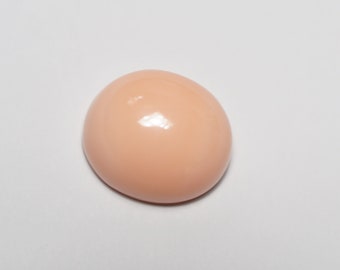 Undyed Natural Coral Thick Oval Cabochon 11×9mm, Rare Angel Skin Color and Good Condition, Genuine Loose Coral for Jewelry Making