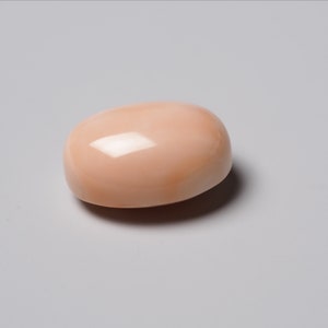 Very Rare Undyed Natural Coral Thick Oval Tablet Angel Skin Color 19x14mm, Genuine Loose Coral for Jewelry Making image 6