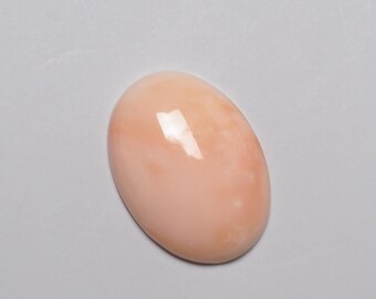 Undyed Natural Japanese Coral Oval Cabochon Orange-Pink 20×15mm, Genuine Loose Coral for Jewelry Making