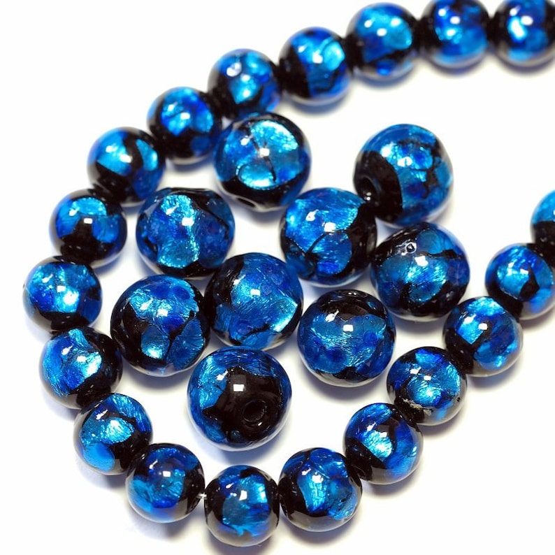 Blue Glass Beads Japanese Traditional Lampwork Beads Etsy