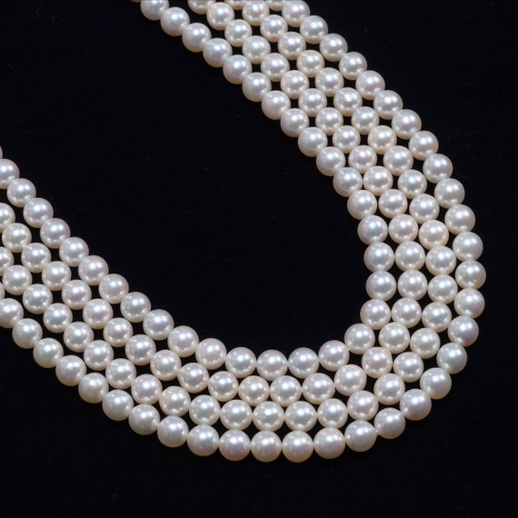 Akoya Pearl Beads Hanadama-class Finest Luster Round 6.5-7mm | Etsy