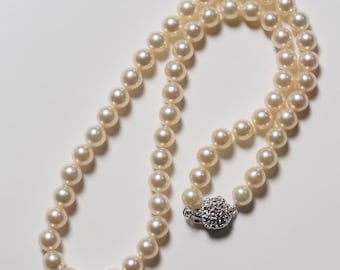 ミキモト 24インチ マチネ 養殖アコヤ真珠ネックレス 8～7.5mm 18K 