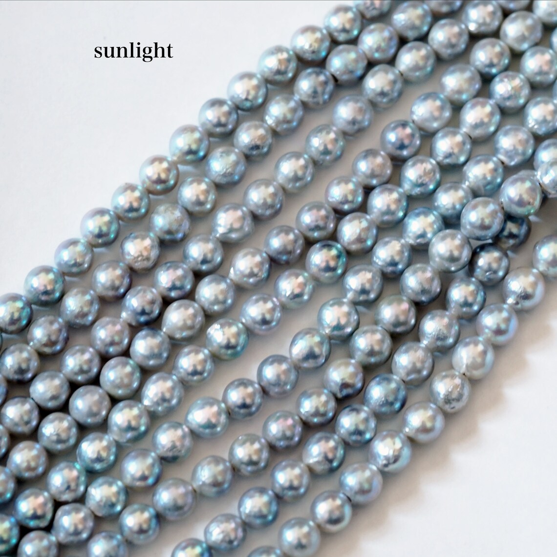 Akoya Loose Pearl Beads Cobalt Blue 15.7/40cm Etsy