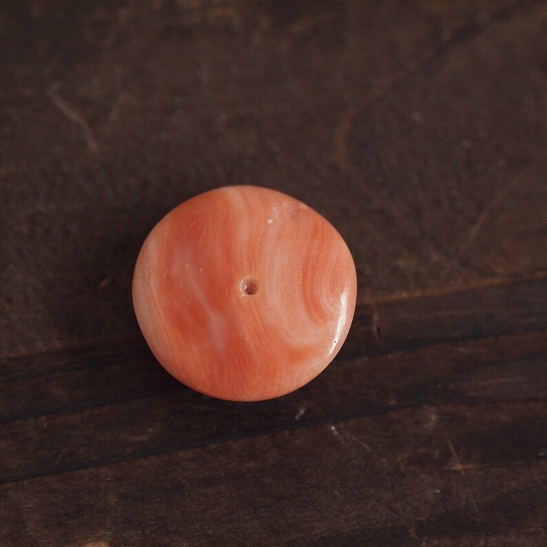 natural Japan pink coral semi-round cabochon 14mm undyed loose prong for blank bezel claw setting reddish orange color