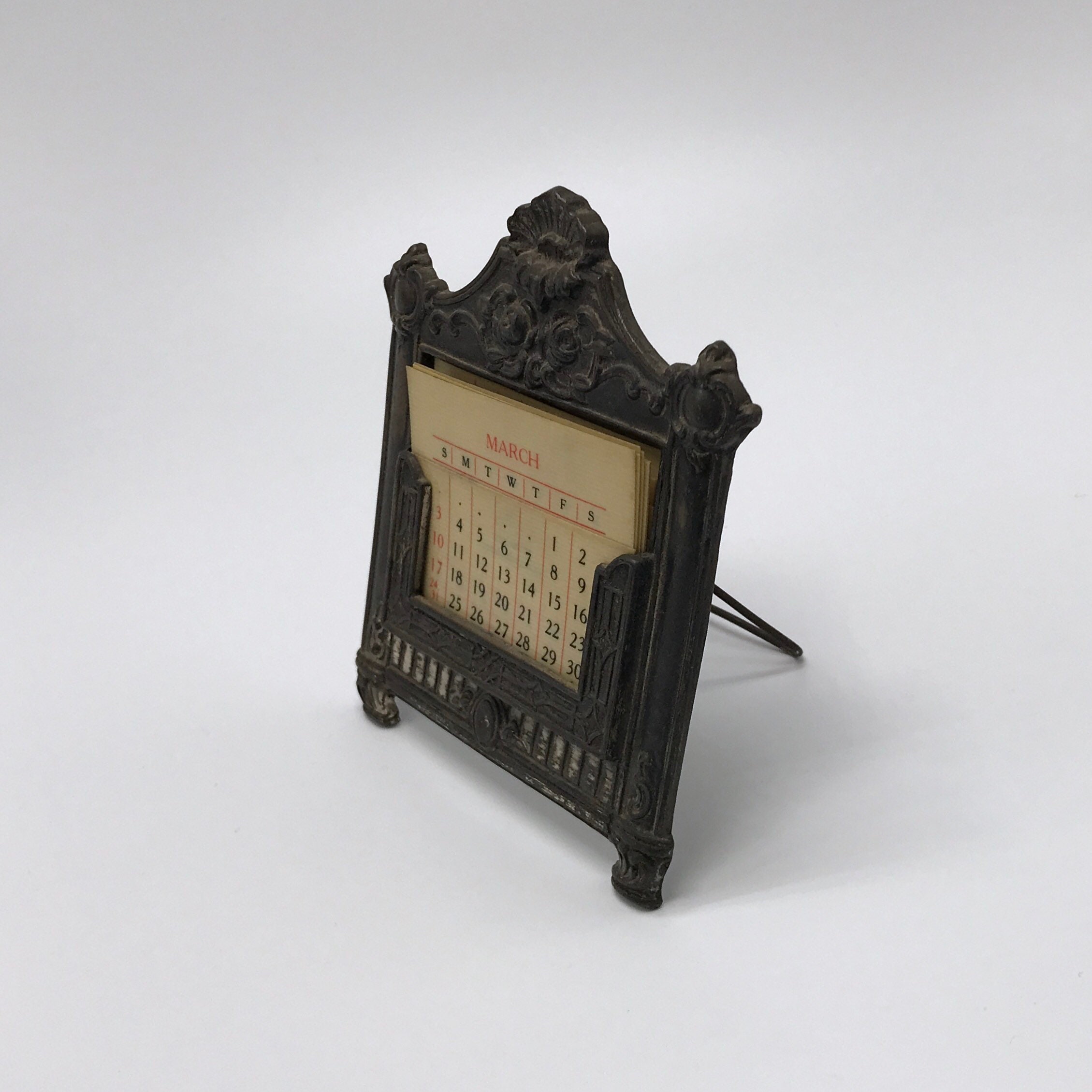 1893 J.B. Jennings Bros Perpetual Desk Calendar—Antique, Victorian