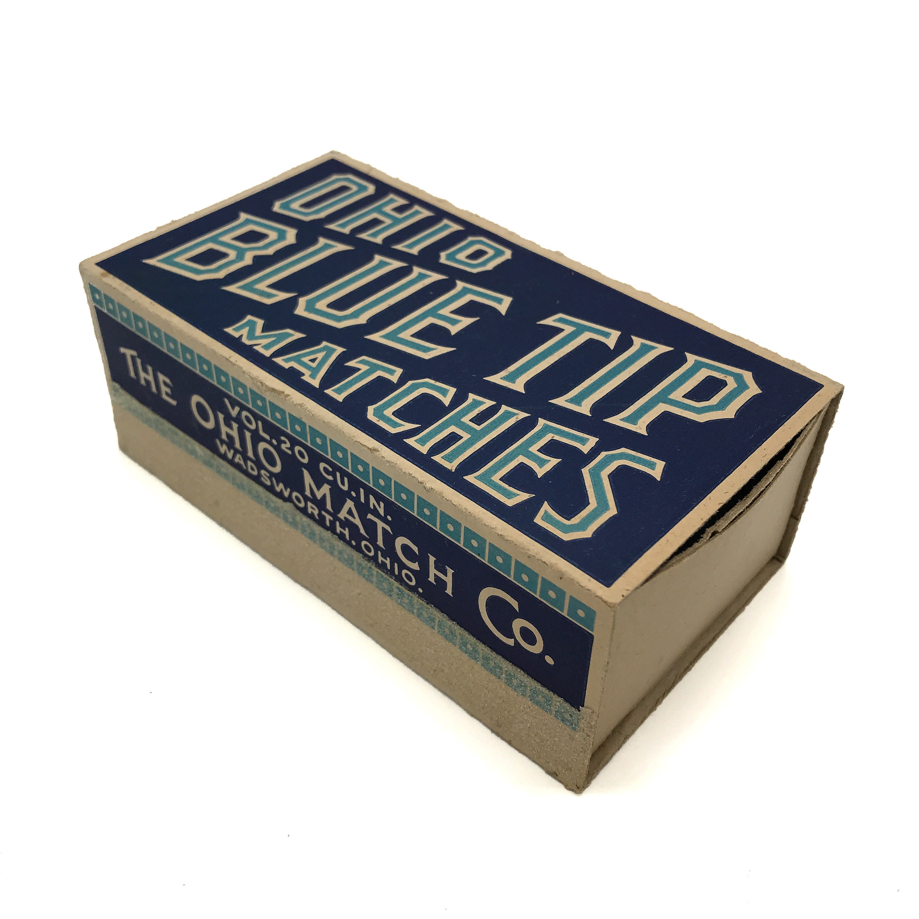 Ohio Blue Tip Matches Full, Unused Matchbox The Ohio Match Company