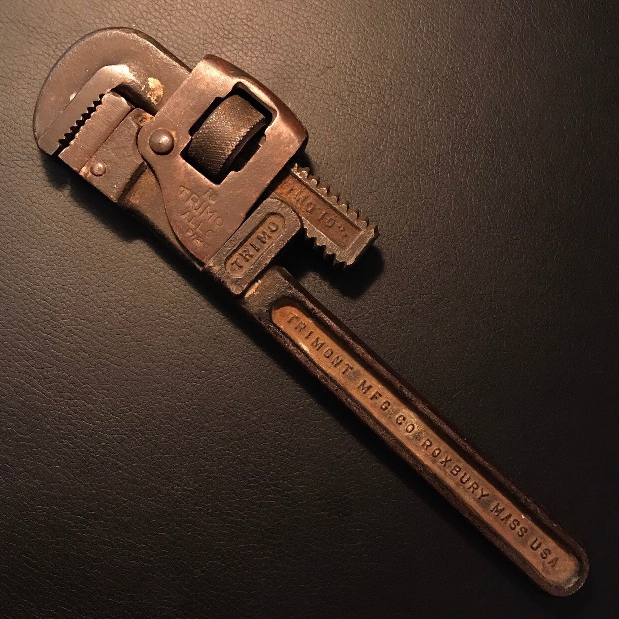 1920s Pipe Wrench—Trimo 10 Alloy, Trimont MFG CO, Roxbury