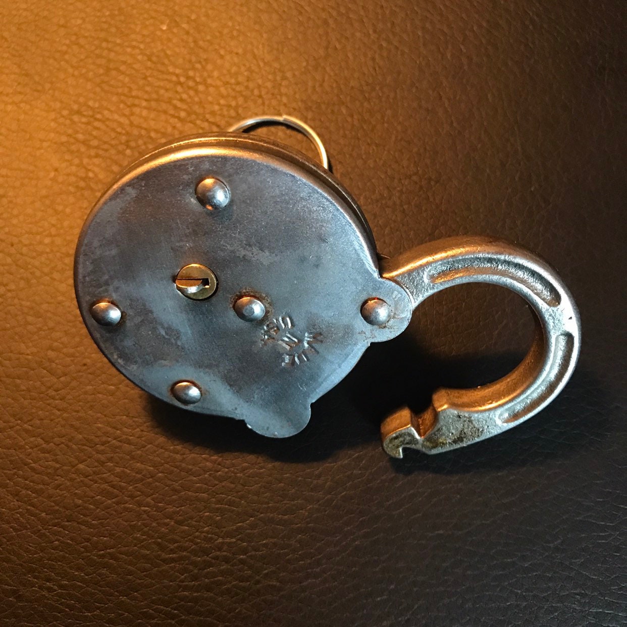 Vintage Strong Lever Padlock with Key