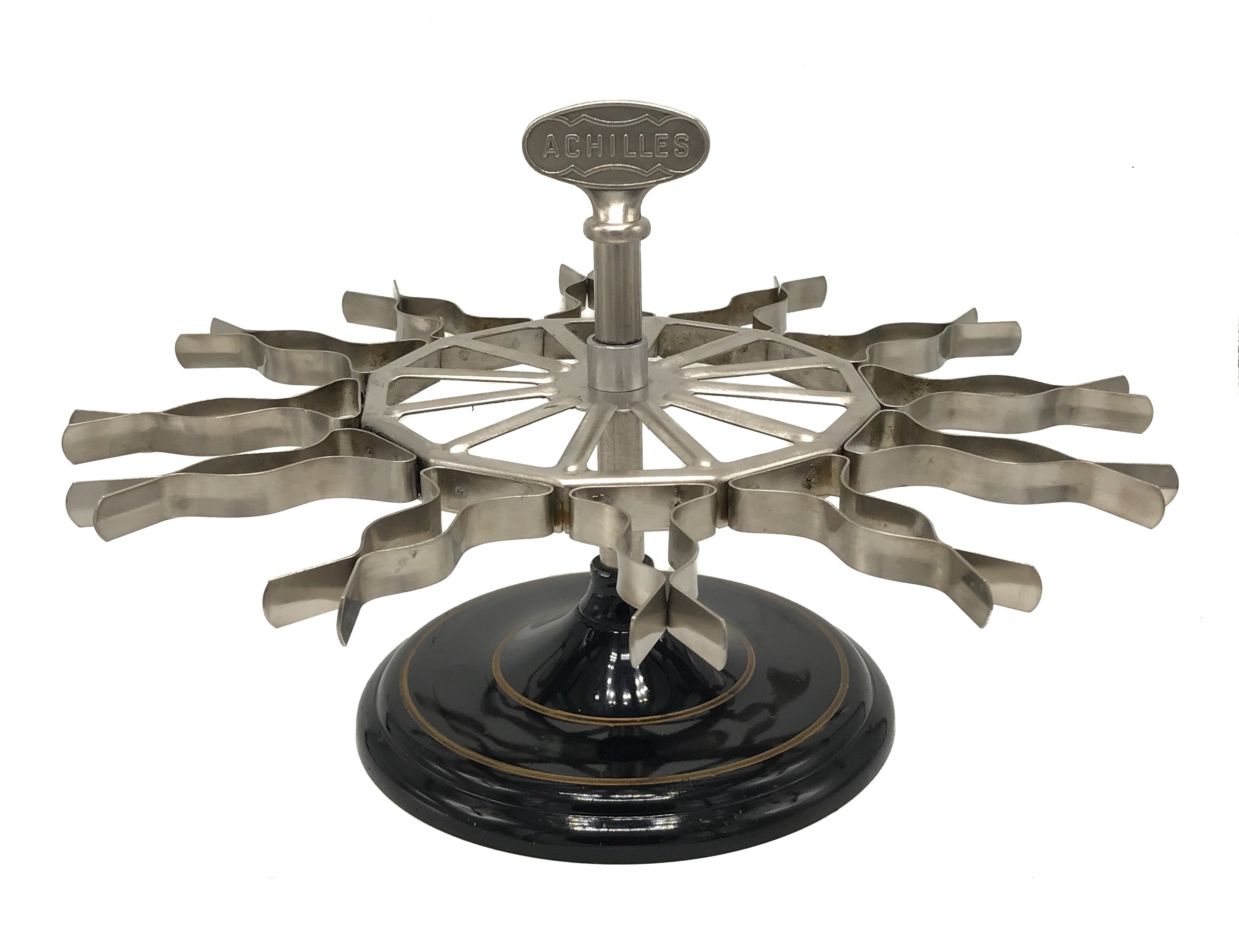 Achilles Rubber Stamp Carousel Holds One Dozen Stamps Vintage