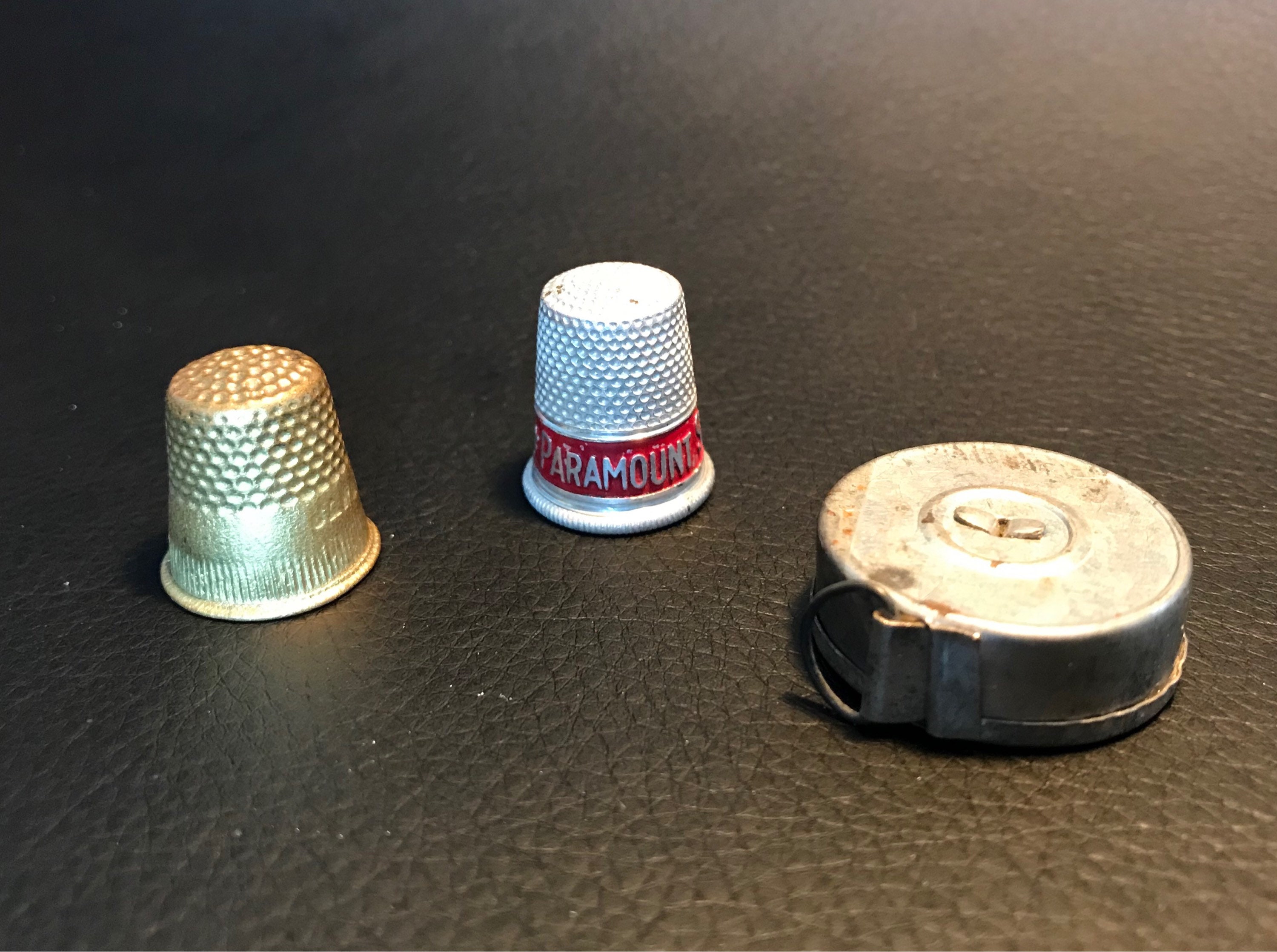 Vintage Thimbles and Measuring Tape
