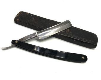 Antique Wolma Straight Razor and Original Coffin Case – Rare, Blade, Hollow Ground, Sheffield Steel, Cut Throat, Barber, Shaving, Vintage