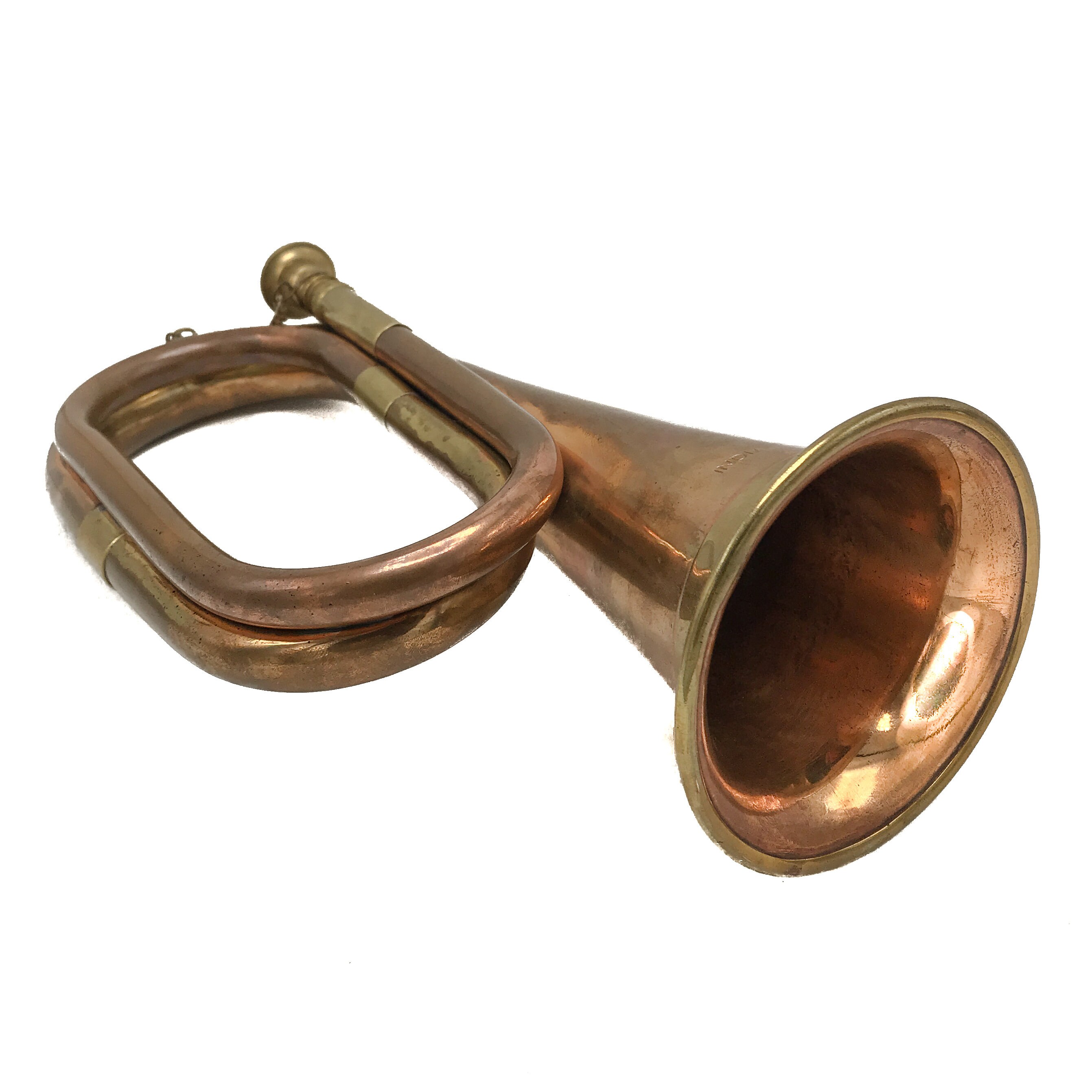 1960's Copper & Brass Bugle Reville, Retreat, First Call Brass