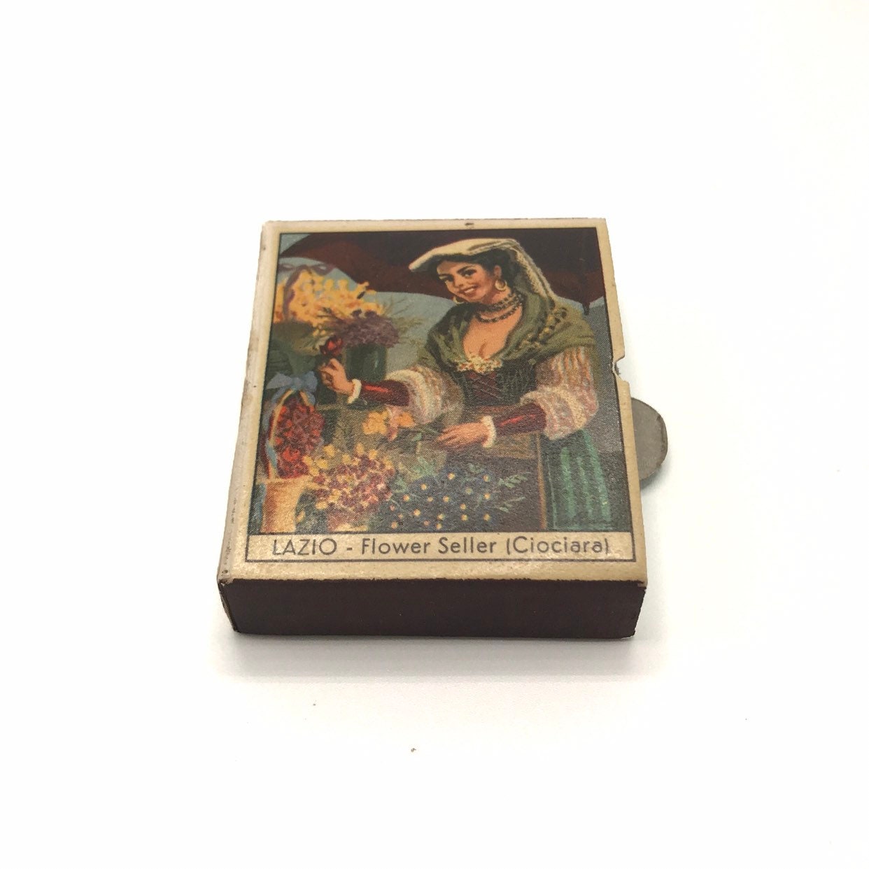 1960s Wax Safety Matches — Flower Seller and Cathedral — Kingsbridge By