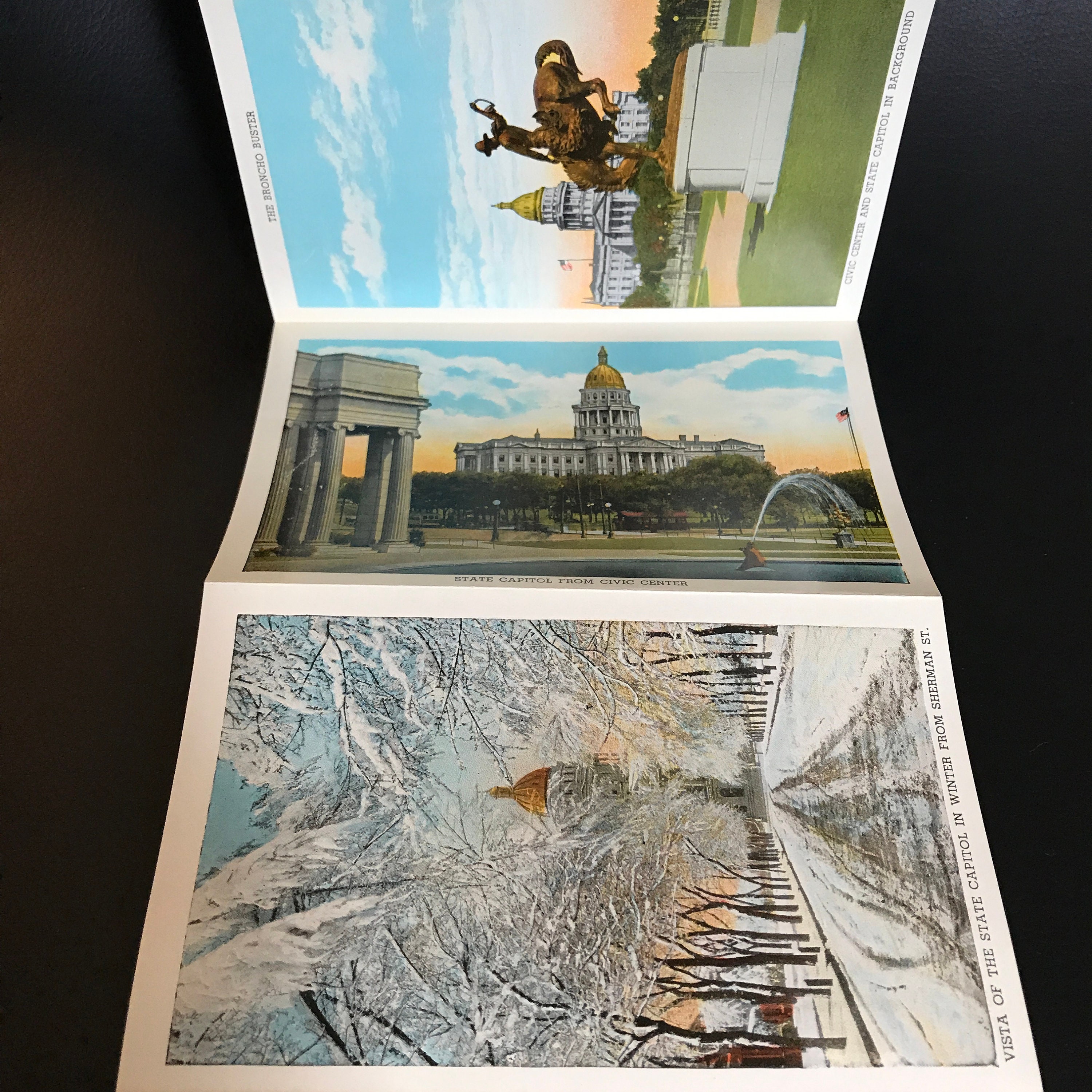 1929 Denver Colorado Souveneir Vintage Postcard Set, (18 cards)