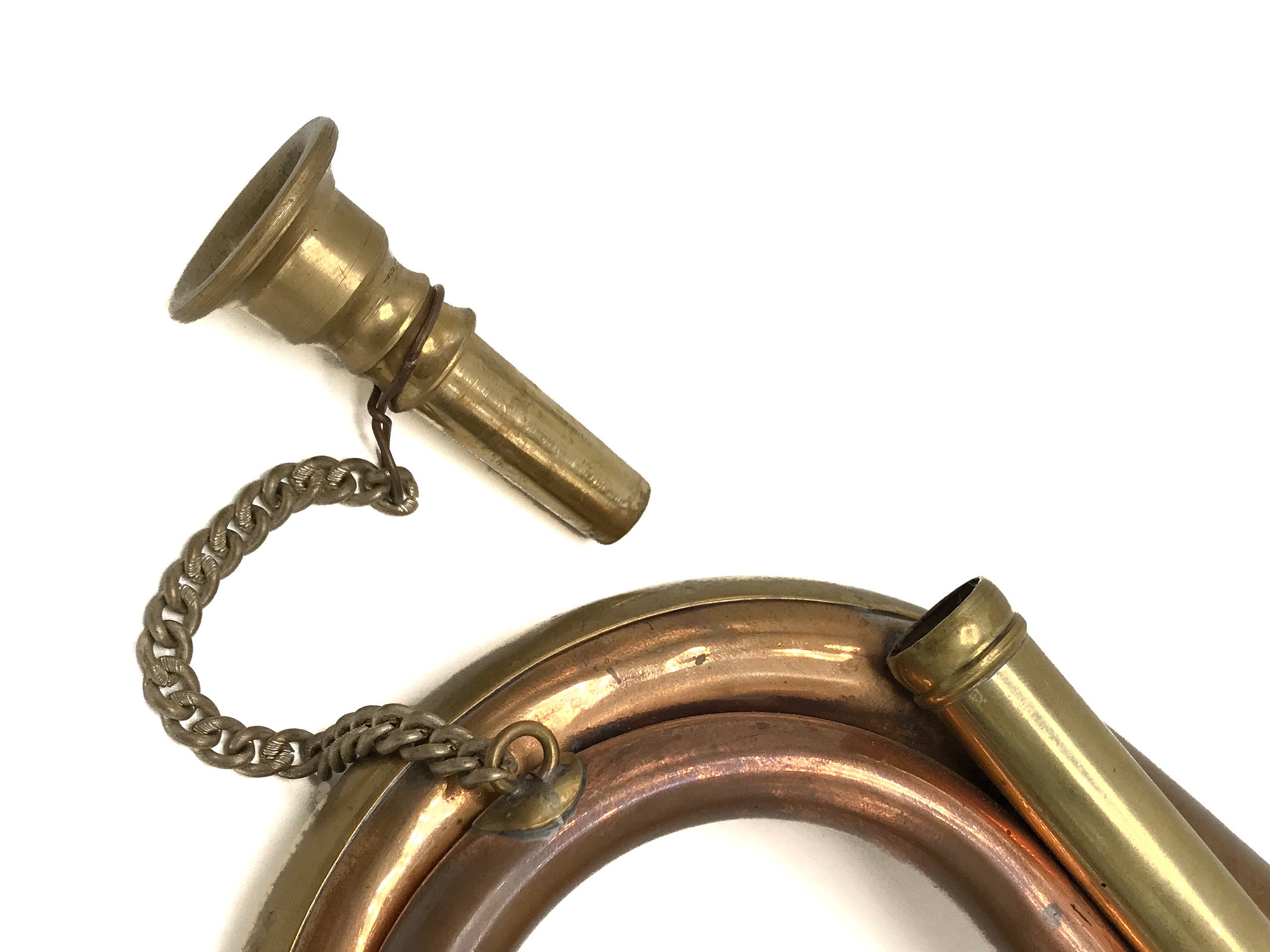 1960's Copper & Brass Bugle Reville, Retreat, First Call Brass