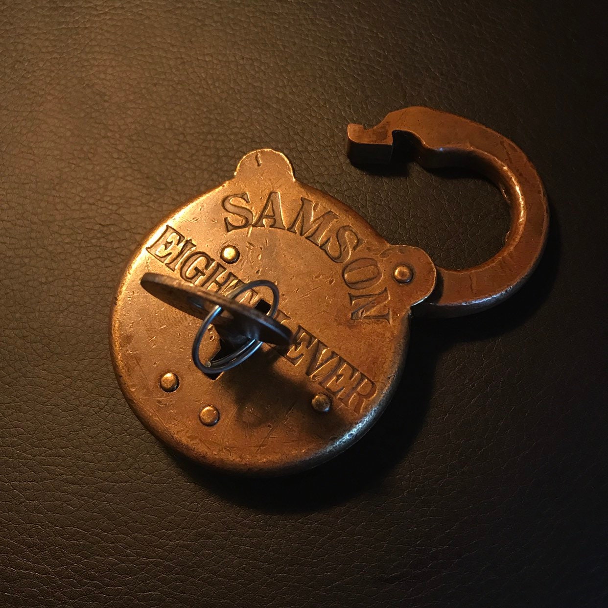 Vintage Samson Eight Lever Padlock with Key