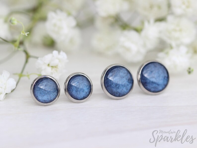 blue mens earrings