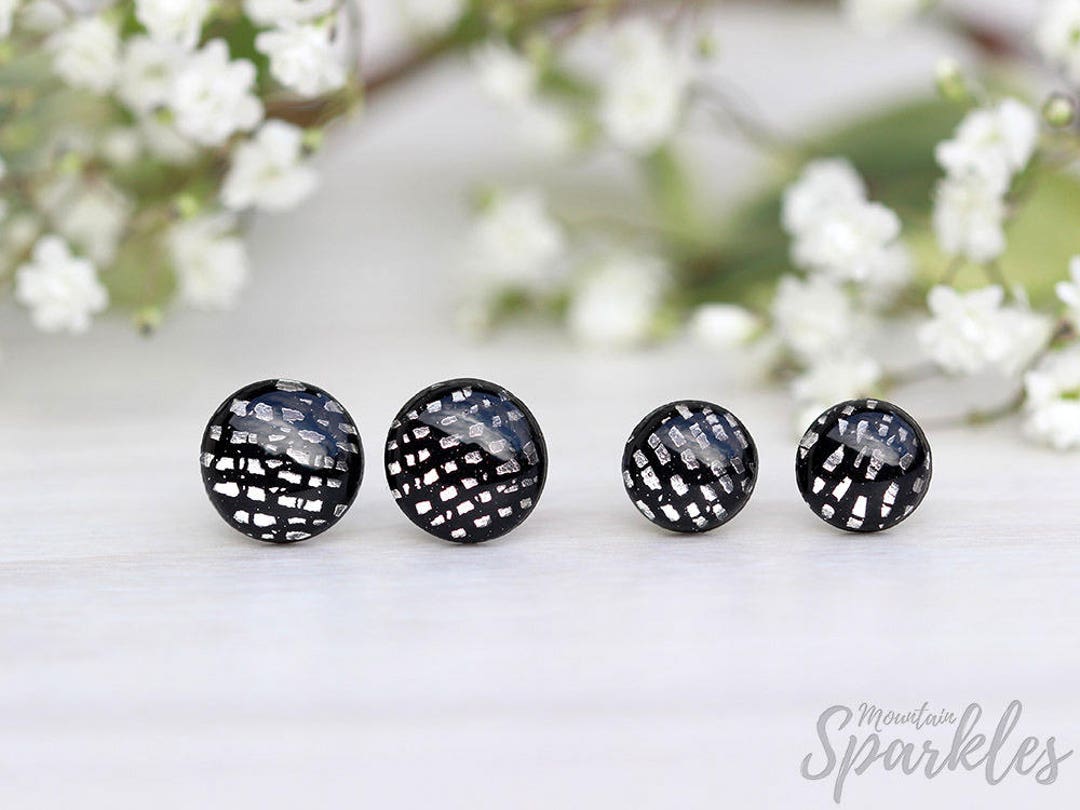 Black Earrings, Titanium Earrings, Women Earrings, Black Jewelry, Women ...