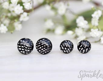 Black earrings, Titanium earrings, Women earrings, Black jewelry, Women Gift, Earrings for her, Girls earrings, Birthday present, Gift her