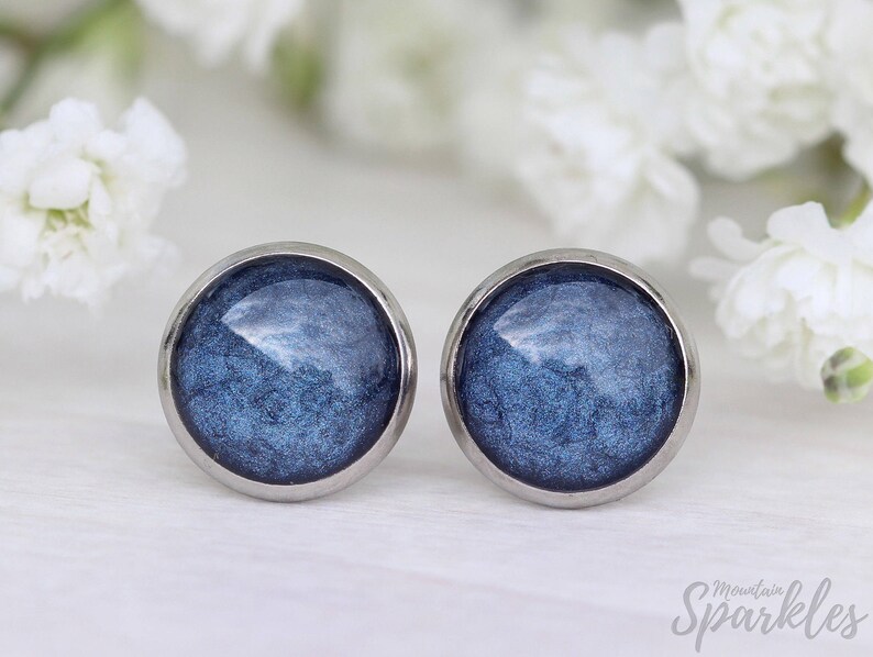 blue mens earrings