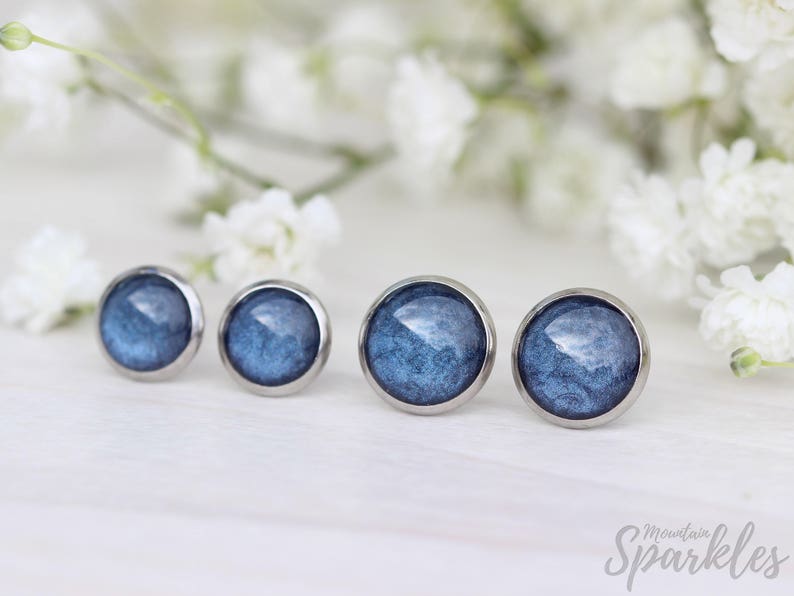 blue mens earrings