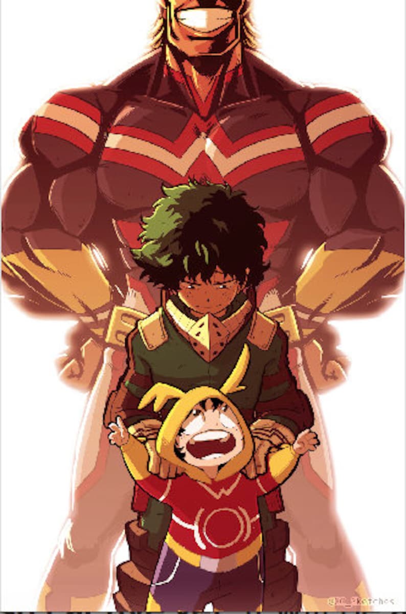 All Might & Deku Print Etsy