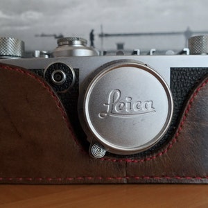 Leather half case for Leica if Rangefinder camera