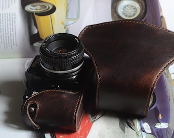 Leather Camera full Case for Nikon FM FE FM2 FE2 FM3a ,Premium Protective Cover, Vintage Camera Bag, Handmade Gift for Photographer