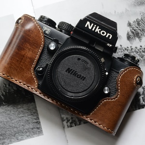Leather half case for Nikon F3 camera