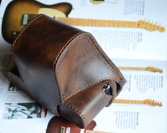 Custom Leather Full Camera Case, Handmade Cover and Matching Strap for Vintage Film Cameras, Premium Protective Bag, ASK Before Buying
