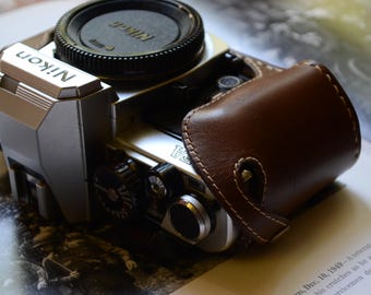 Leather Camera Case for Nikon FA ,Premium Half Protective Cover, Vintage Camera Bag, Handmade Gift for Photographer