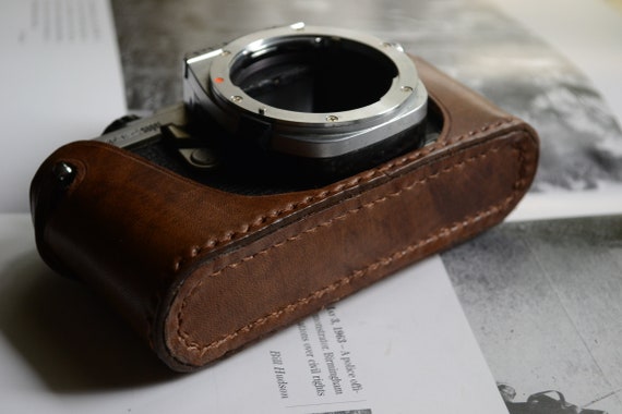 ★ブラウンベージュリザード本革外装★pentax sp ★完動＊美品＊初期保証 Pentax MX Genuine Leather Half Case Camera Retro Cover Insert TP