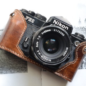 Leather half case for Nikon FM FM2 FE FE2 FM3a with grip