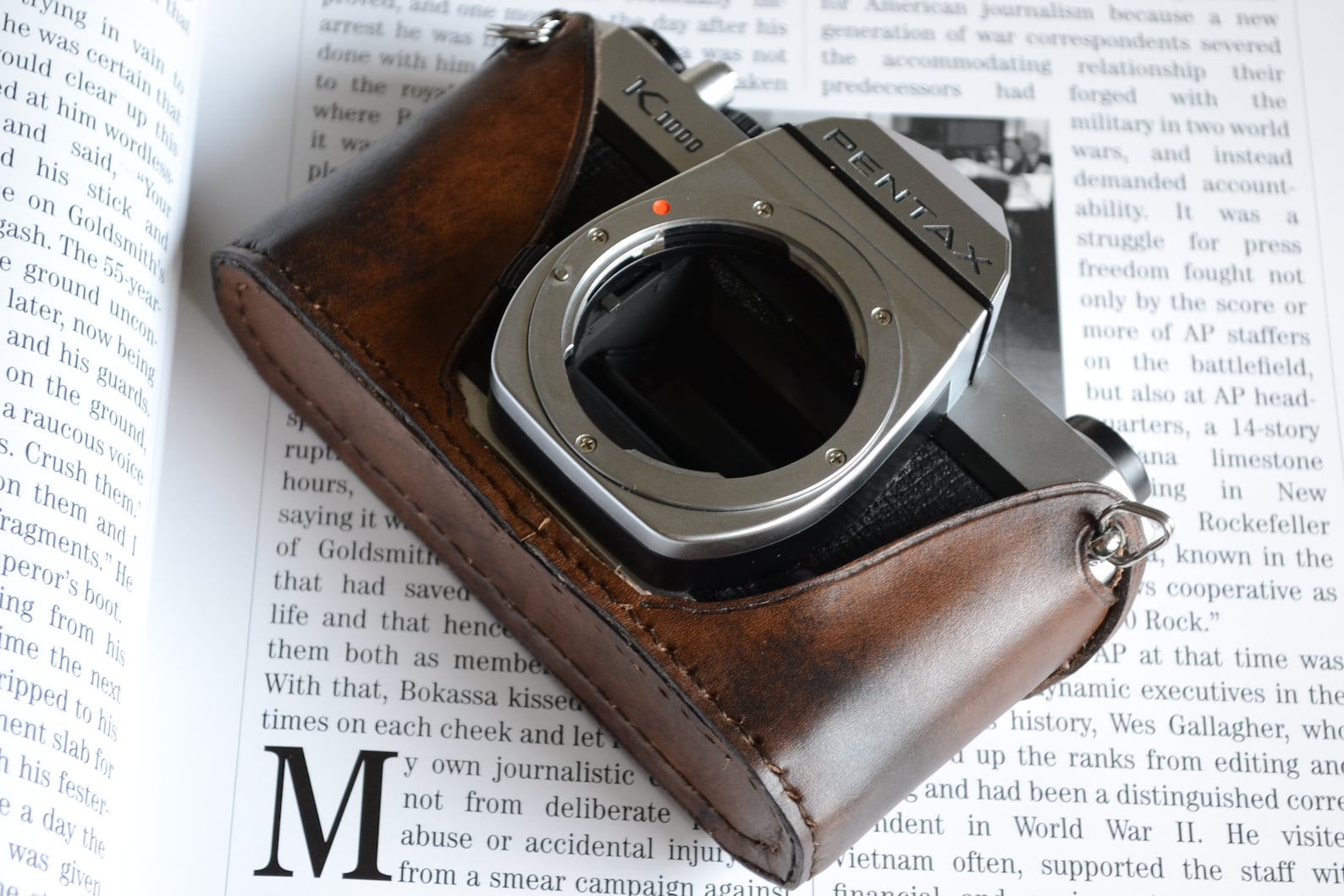 Leather half case for Pentax K1000 SV & Spotmatic camera Etsy
