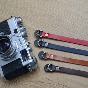 Correa de cuero de color para cámara Nikon Canon Pentax Minolta Leica Olympus Fujifilm