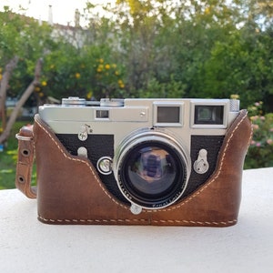 Leather half case for Leica M3 Rangefinder camera