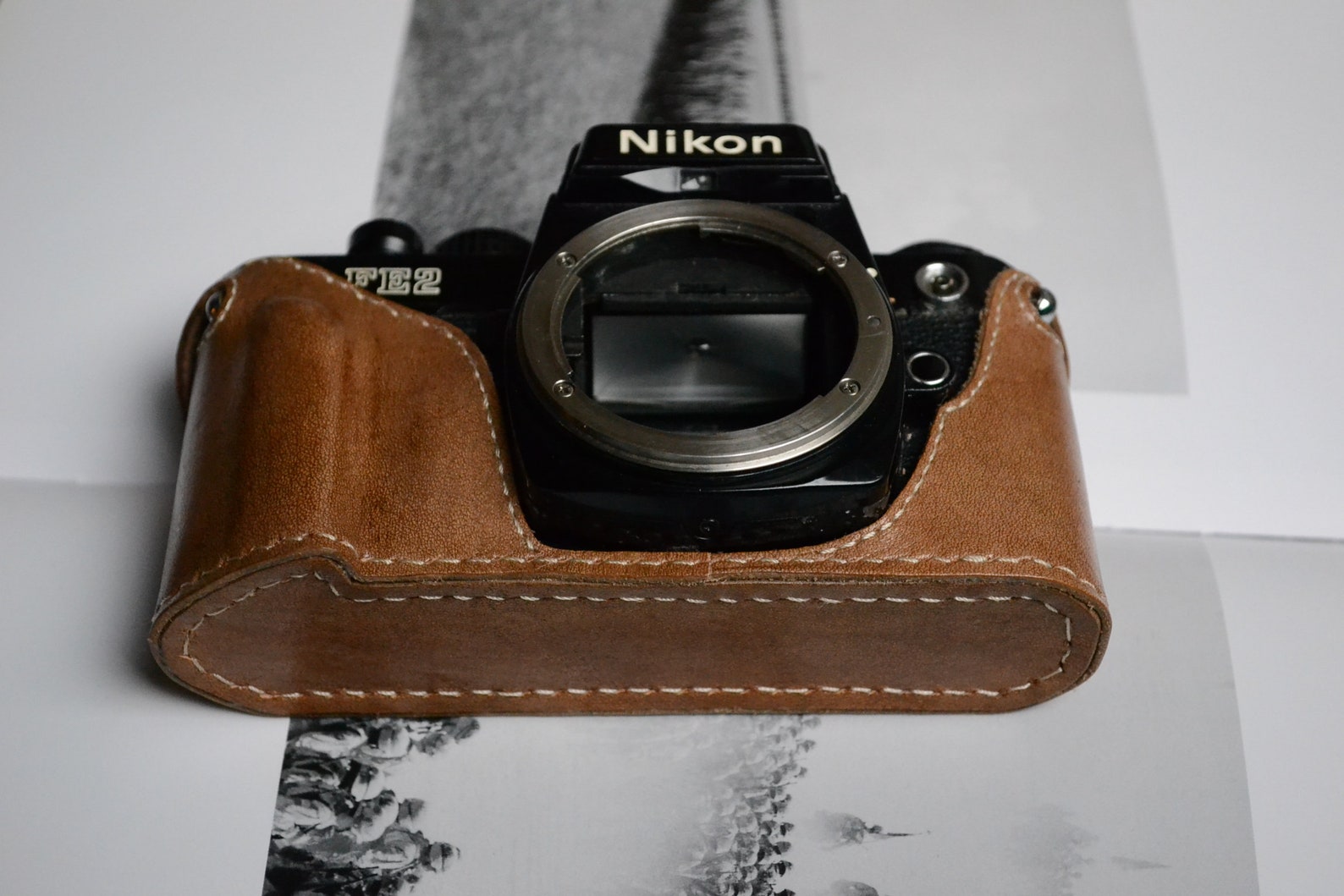 Leather half case for Nikon FM FM2 FM3a FE FE2 camera with Etsy