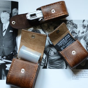 Leather case for camera Accesories, film, battery,lightmeter etc